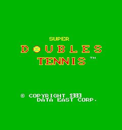 Super Doubles Tennis (DECO Cassette, Japan) Title Screen